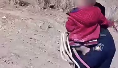 «Айналайын, иди ко мне»: полицейский нашёл ребёнка в степи в области Абай