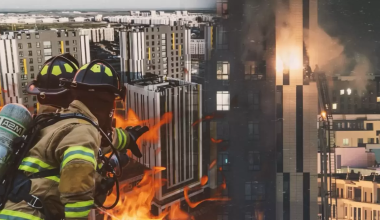 Машина на пути пожарных: водителя наказали после пожара в столичном ЖК