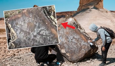 В Мангистау вандалы уничтожили уникальные петроглифы у подножия Каратау