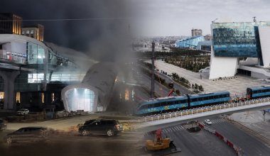 В Астане заметили дым у линии ЛРТ