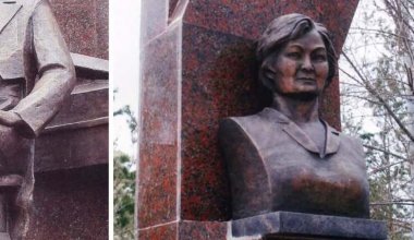 Актюбинцы устроили застолье прямо у памятника Газизе Жубановой