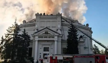 В Крыму после ночной атаки вспыхнула Таврическая ТЭС