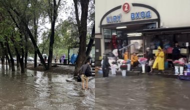 Алматы ушел под воду после сильного ливня