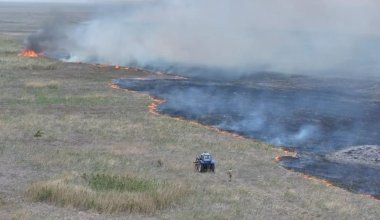 Болота горят под Атырау: огонь охватил почти 70 гектаров