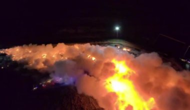Пожар на мусорном полигоне в Астане до сих пор не потушили