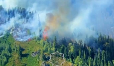 Сложный рельеф и авиация: как тушили крупный пожар в горах Катон-Карагая