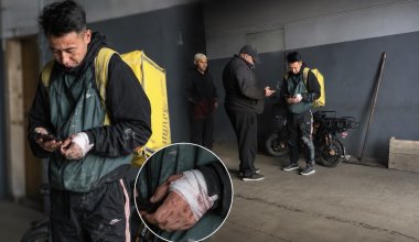 Окровавленный курьер после ДТП довез заказ клиенту и растрогал казахстанцев