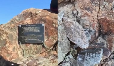 Неизвестные разбили мемориал Бауыржану Момышулы в Караганде